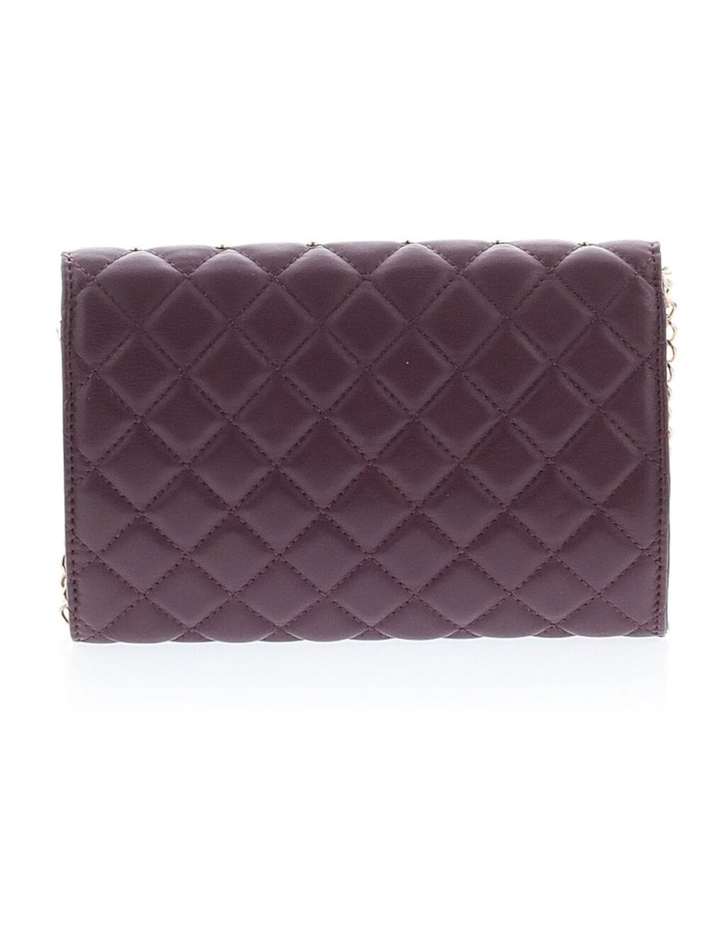 Badgley Mischka Diamond Quilted Burgundy/Plum Envelope Bag - Picture 7 of 7